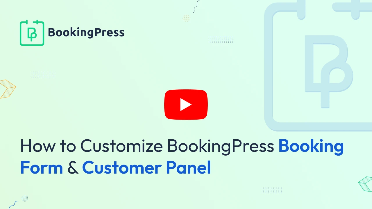 Customize Booking Form and Label Settings of BookingPress